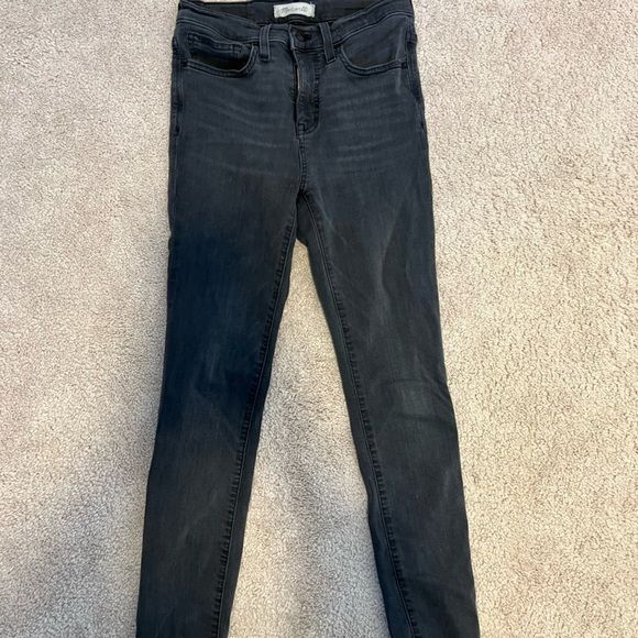 Madewell Women’s Gray 9” Mid Rise Skinny Jeans Size 26 - Picture 2 of 13